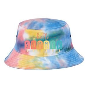 Colorful Hello Summer Popsicle Graphic Tie Dye Newport Bucket Hat