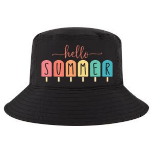 Colorful Hello Summer Popsicle Graphic Cool Comfort Performance Bucket Hat