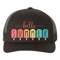 Colorful Hello Summer Popsicle Graphic Yupoong Adult 5-Panel Trucker Hat