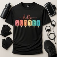 Colorful Hello Summer Popsicle Graphic Performance Shirt