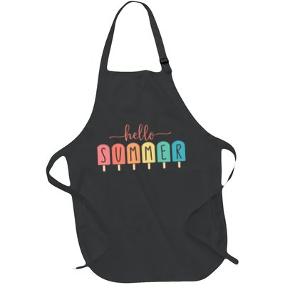 Colorful Hello Summer Popsicle Graphic Apron