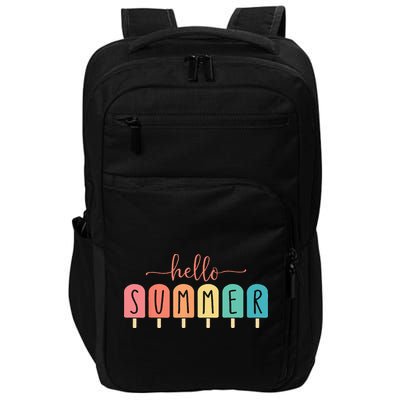 Colorful Hello Summer Popsicle Graphic Impact Tech Backpack