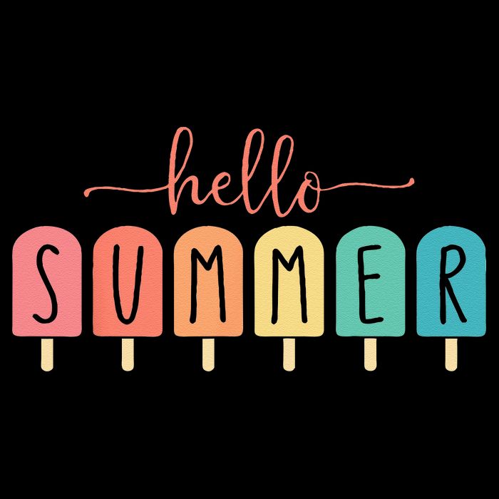 Colorful Hello Summer Popsicle Graphic Bucket Hat