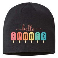 Colorful Hello Summer Popsicle Graphic Sustainable Beanie