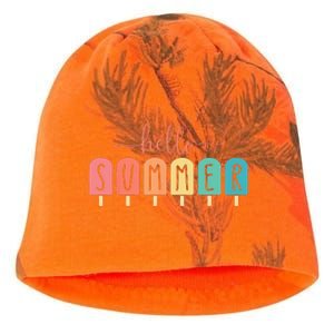 Colorful Hello Summer Popsicle Graphic Kati - Camo Knit Beanie