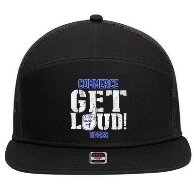 Commerce High School Get Loud Tigers 7 Panel Mesh Trucker Snapback Hat