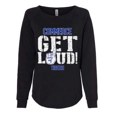 Commerce High School Get Loud Tigers Womens California Wash Sweatshirt