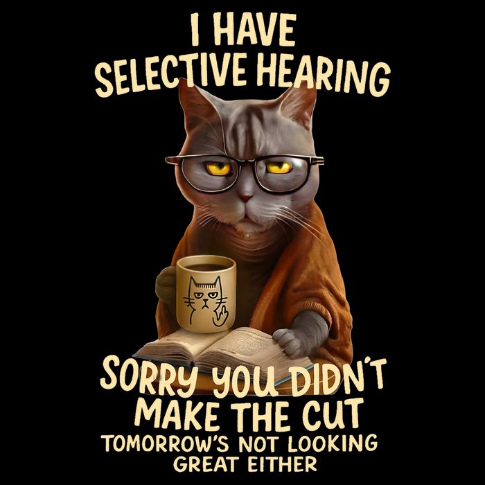 Cat Have Selective Hearing You Didnt Make Cut Funny 16 in Basic Backpack