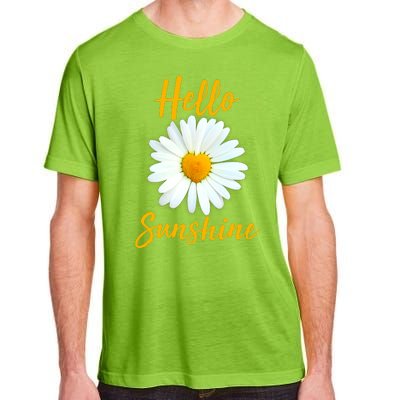 Cute Hello Sunshine Heart Daisy Flower Adult ChromaSoft Performance T-Shirt