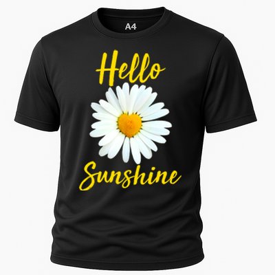 Cute Hello Sunshine Heart Daisy Flower Cooling Performance Crew T-Shirt