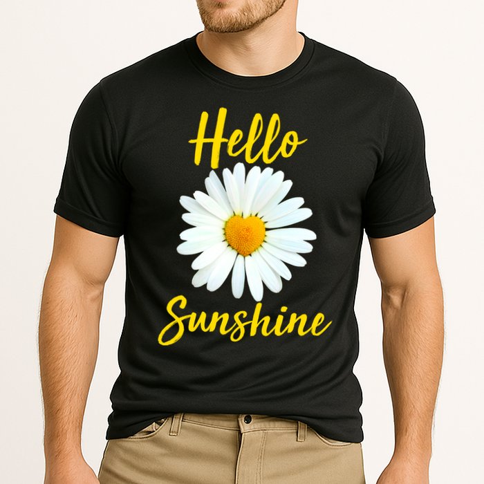 Cute Hello Sunshine Heart Daisy Flower Cooling Performance Crew T-Shirt