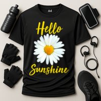 Cute Hello Sunshine Heart Daisy Flower Cooling Performance Crew T-Shirt