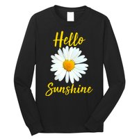 Cute Hello Sunshine Heart Daisy Flower Long Sleeve Shirt