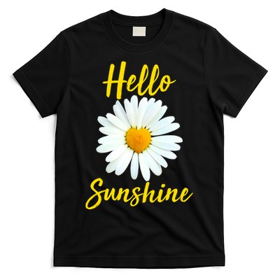 Cute Hello Sunshine Heart Daisy Flower T-Shirt