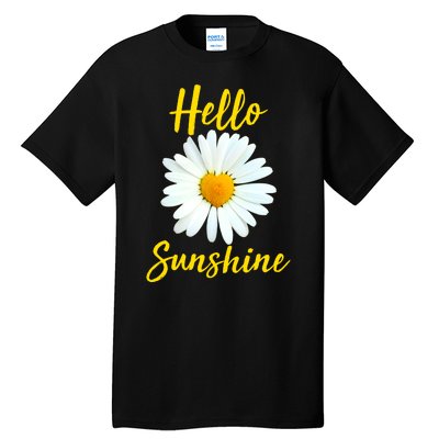 Cute Hello Sunshine Heart Daisy Flower Tall T-Shirt