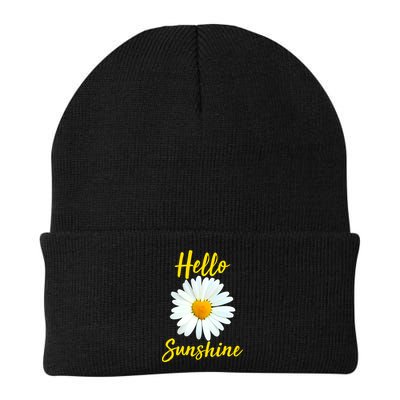 Cute Hello Sunshine Heart Daisy Flower Beanie