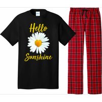 Cute Hello Sunshine Heart Daisy Flower Pajama Set