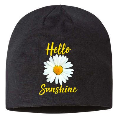 Cute Hello Sunshine Heart Daisy Flower Sustainable Beanie