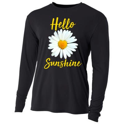 Cute Hello Sunshine Heart Daisy Flower Cooling Performance Long Sleeve Crew