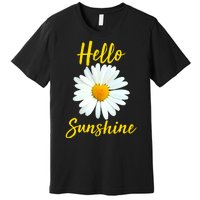 Cute Hello Sunshine Heart Daisy Flower Premium T-Shirt