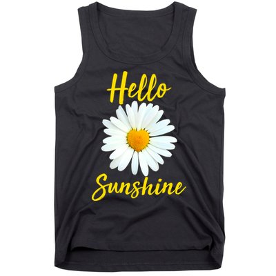 Cute Hello Sunshine Heart Daisy Flower Tank Top