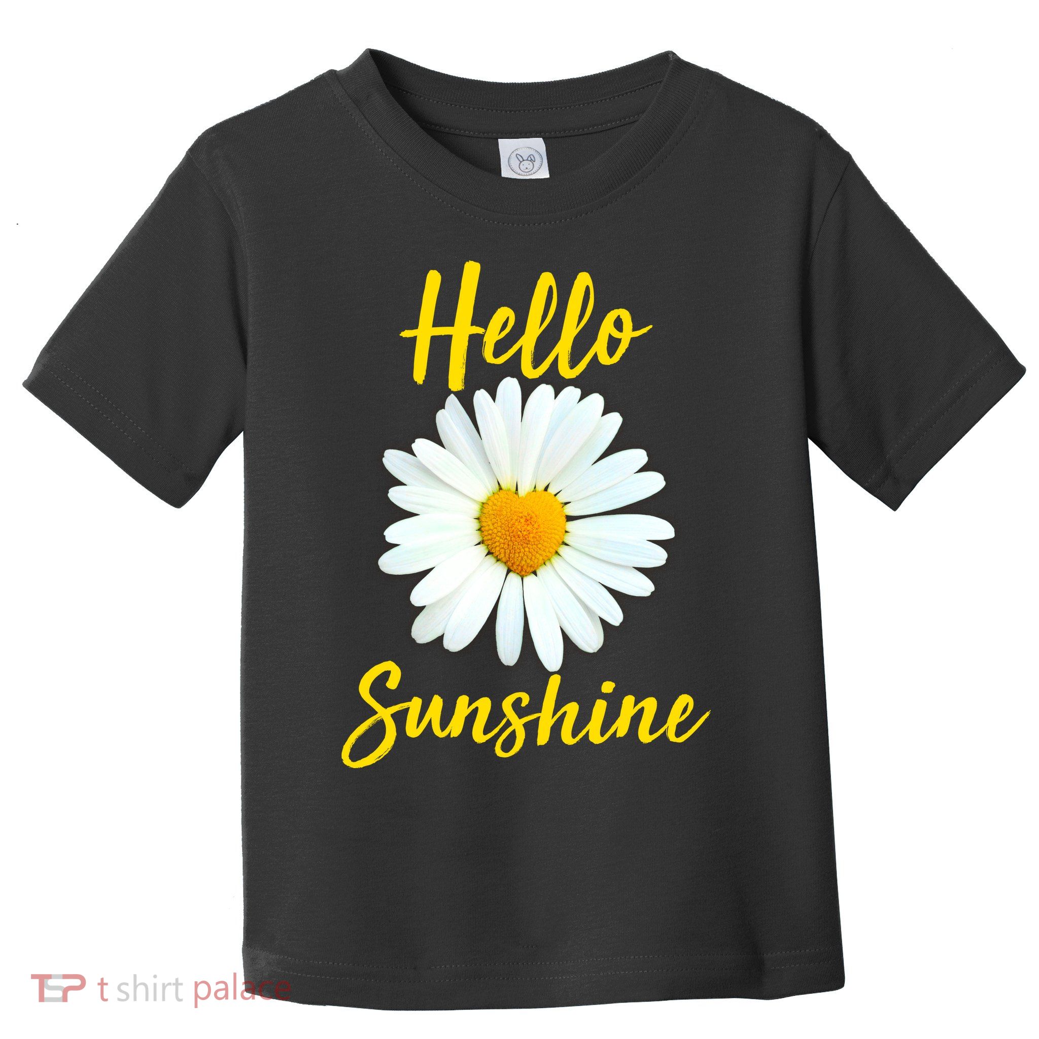 Cute Hello Sunshine Heart Daisy Flower Toddler T-Shirt
