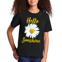 Cute Hello Sunshine Heart Daisy Flower Kids T-Shirt