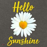 Cute Hello Sunshine Heart Daisy Flower Cotton Canvas Backpack