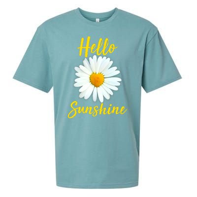 Cute Hello Sunshine Heart Daisy Flower Sueded Cloud Jersey T-Shirt