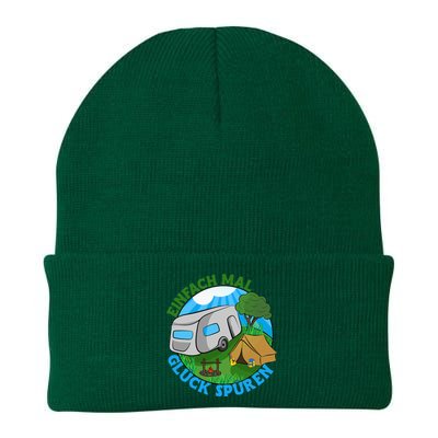 Camper & Hiking Saying Simply Feel Glück Camping (German Language Knit Cap Winter Beanie