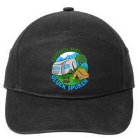 Camper & Hiking Saying Simply Feel Glück Camping (German Language 7-Panel Snapback Hat