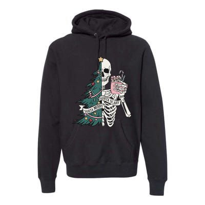 Christmas Horror Skeleton Sorta Merry Scary Dark Humor Premium Hoodie