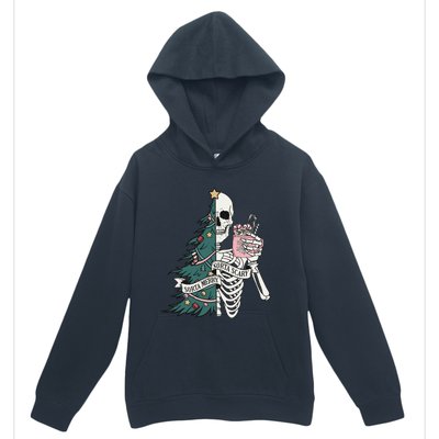 Christmas Horror Skeleton Sorta Merry Scary Dark Humor Urban Pullover Hoodie