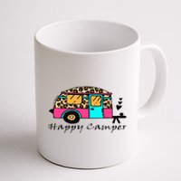 Camper Happy Summer Camp Camping Leopard Funny Glamping Coffee Mug