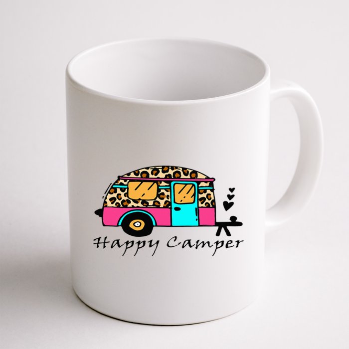 Camper Happy Summer Camp Camping Leopard Funny Glamping Coffee Mug