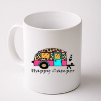 Camper Happy Summer Camp Camping Leopard Funny Glamping Coffee Mug