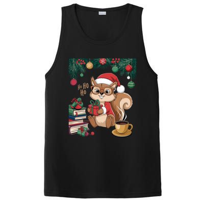 Cute Holiday Squirrel Santa Hat Xmas For Coffee Lovers Gift PosiCharge Competitor Tank