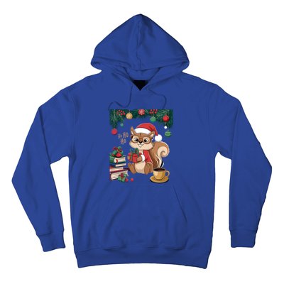 Cute Holiday Squirrel Santa Hat Xmas For Coffee Lovers Gift Hoodie