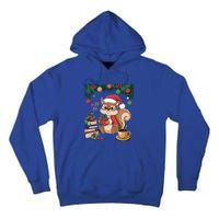 Cute Holiday Squirrel Santa Hat Xmas For Coffee Lovers Gift Tall Hoodie