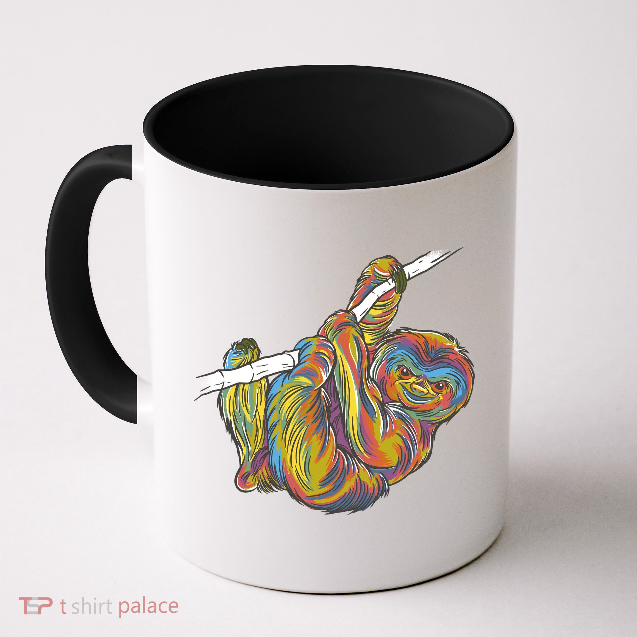 Colorful Hanging Sloth Mug