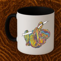 Colorful Hanging Sloth Mug
