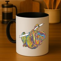 Colorful Hanging Sloth Mug