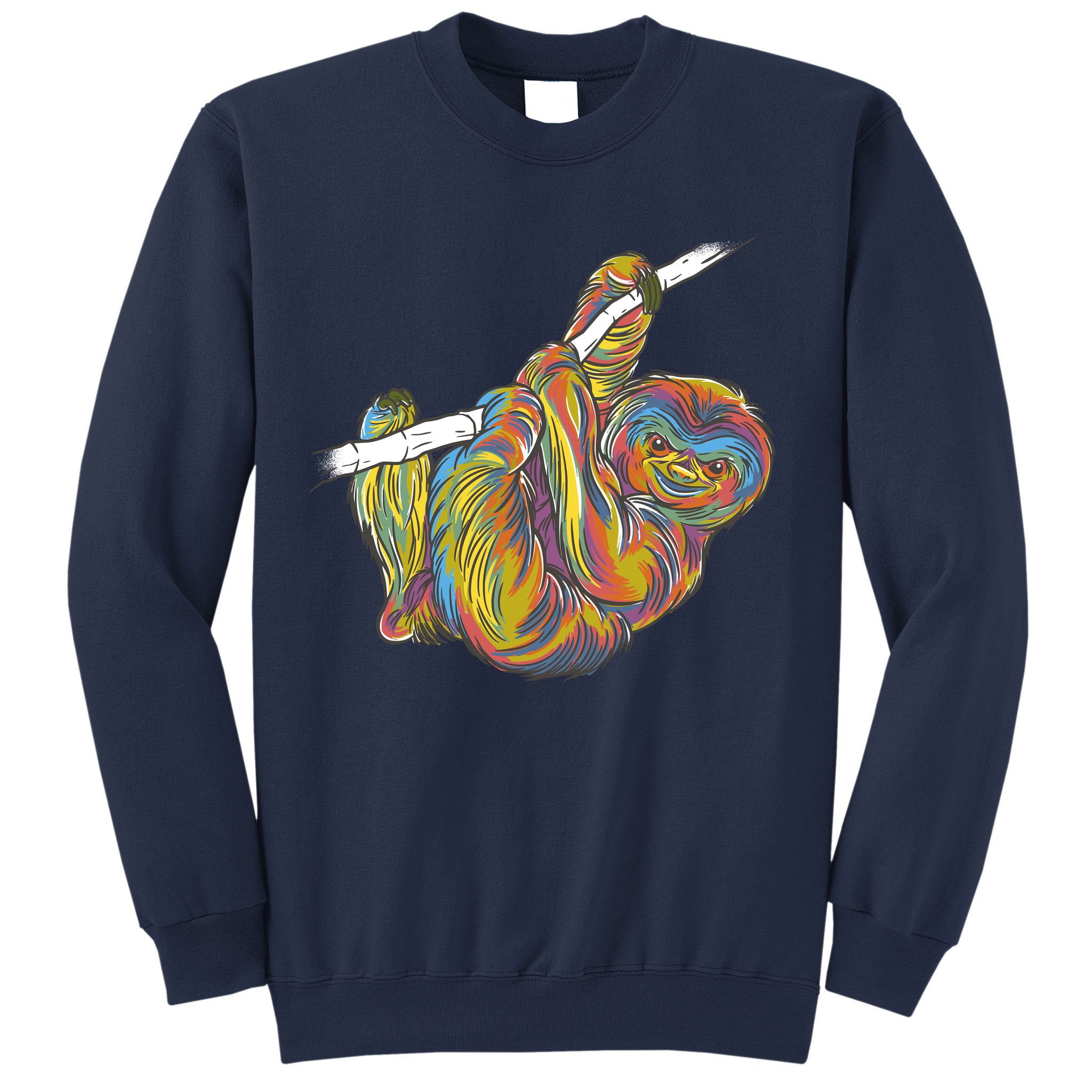 Colorful Hanging Sloth Sweatshirt