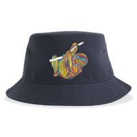 Colorful Hanging Sloth Sustainable Bucket Hat