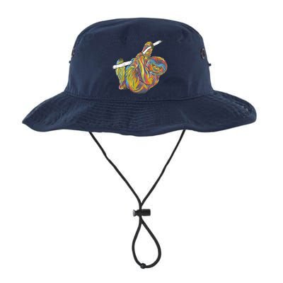 Colorful Hanging Sloth Bucket Hat