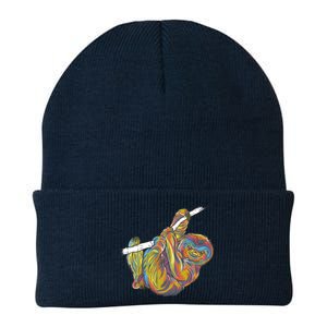 Colorful Hanging Sloth Knit Cap Winter Beanie