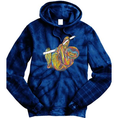 Colorful Hanging Sloth Tie Dye Hoodie