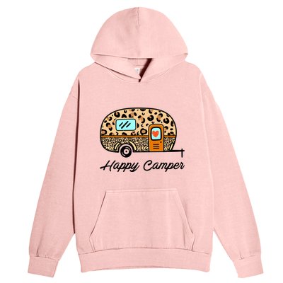 Camper Happy Summer Camp Camping Leopard Funny Glamping Gift Urban Pullover Hoodie