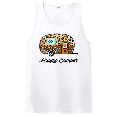 Camper Happy Summer Camp Camping Leopard Funny Glamping Gift PosiCharge Competitor Tank