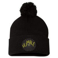 CharlotteS Humble Spider Web Pom Pom 12in Knit Beanie